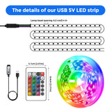 RGB LED Strip Lights 5050 – 1M-30M Color Changing with Music Sync (16 Million Colors)