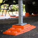 RV Tongue Jack Stand 5pcs RV Leveling Blocks Features Durable Resin Construction Stabilizer Jacks Interlocking Design