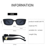 Fashion Rectangle Sunglasses Women Luxury Brand Vintage Small Frame Sun Glasses Ladies Classic Black Square Eyeglasses Oculos