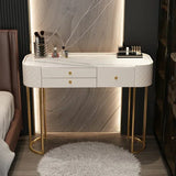 Luxury LED Makeup Vanity – White Dressing Table with Mirror & Storage for Bedroom or Salon
