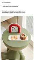 Cartoon-Inspired Flat Head Coffee Table – Light Luxury Plastic Side Table for Small Spaces
