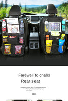 Car Backseat Organizer with Touchscreen Tablet Holder – Storage Pockets & Seat Protector