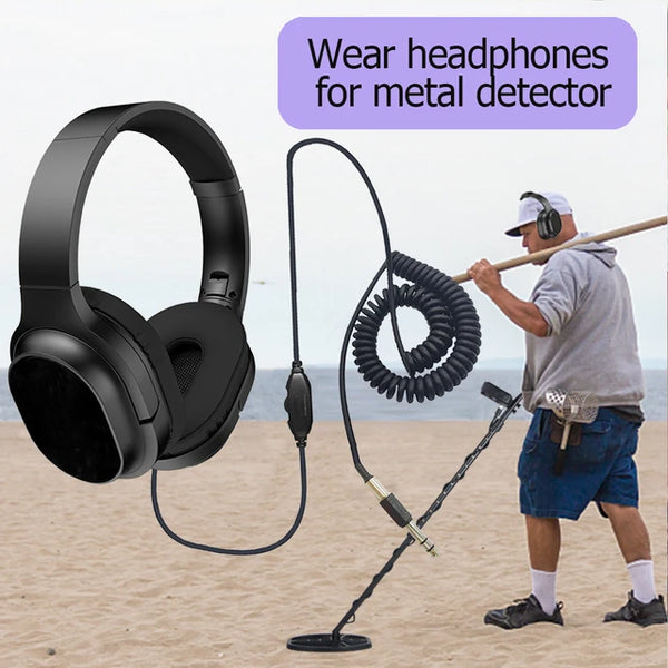 Metal Detector Earphone - Professional Metal Detector (MD-6250, TX-850) - Headphone - Round Hole Metal Detector Headset