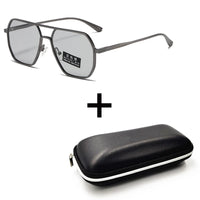 Luxury Metal Photochromic Sunglasses Men Women Fashion Polarized Sun Glasses Stylish Chameleon Anti-glare Driving Shades UV400
