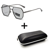 Luxury Metal Photochromic Sunglasses Men Women Fashion Polarized Sun Glasses Stylish Chameleon Anti-glare Driving Shades UV400