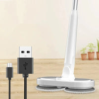 Electric Water Mop Cleaner Machine 360° Rotatable Spin Cleaning Mop Squeeze Wet and Dry Use Hand Push Household Floor Cleaning