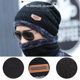 Winter Skullies Beanies Hat - Unisex Wool Scarf Cap with Balaclava Mask