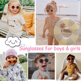 Korea Kids Cute Round Sunglasses for Baby Girls Boys Children Sun Glasses Outdoors UV400 Protection Candy Color De Sol Gafas