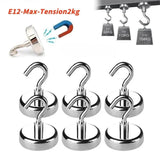 10PCS Strong Magnetic Hooks – Multi-Purpose Kitchen, Bathroom & Home Storage Hangers
