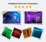RGB LED Strip Lights 5050 – 1M-30M Color Changing with Music Sync (16 Million Colors)