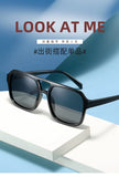 adult style, sunglasses, square Double new beam personalized Korean version, trendy sunglasses, high-end, UV resistant,