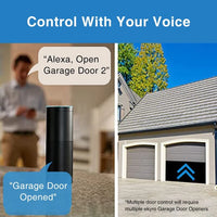 Smart WiFi Garage Door Opener - Alexa and Google Assistant Compatible