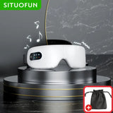 Heat & Vibration Eye Massager with Bluetooth - Smart Massage Eye Mask, Migraine Relief