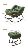Human Bird Nest Rattan Weaving Rocking Chair Leisure Sofa Home Balcony Single Lazy Sofa Rocking Chair Rattan Chair Can Sleep