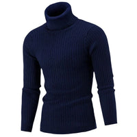 Autumn Winter Men's Turtleneck Sweater Men's Knitting Pullovers Rollneck Knitted Sweater Warm Men Jumper Slim Fit Casual Sweater Jack's Clearance