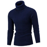 Autumn Winter Men's Turtleneck Sweater Men's Knitting Pullovers Rollneck Knitted Sweater Warm Men Jumper Slim Fit Casual Sweater Jack's Clearance