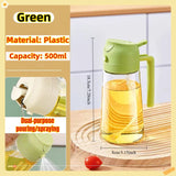 Oil Spray Bottle for Cooking – 200/300/500ml Olive Oil & Vinegar Sprayer with Brush