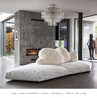 Italian minimalist designer polar bear shape large flat fabric sofa Internet celebrity hotel villa lazy sofa