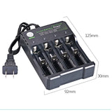 18650 Battery Charger Black 1 2 4 Slots AC 110V 220V Dual For 18650 Charging 3.7V Rechargeable Lithium Battery Charger Jack's Clearance