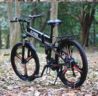 26” Folding Electric Mountain Bike – 250W, Dual Suspension