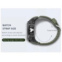 SMAEL Men's 50M Waterproof Dual Display Sports Watch