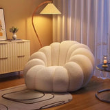 Pumpkin-Shaped Lazy Sofa – Cozy & Washable Lounge Chair for Any Room