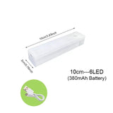 PZSUNLY LED Motion Sensor Light Night Light USB Type-C Rechargeable Lamp For Kitchen Cabinet Wardrobe Lamp Staircase Backlight