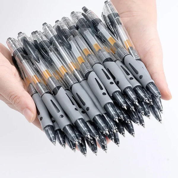 Retractable Gel Pen Set – 13 or 30pcs Black, Red & Blue Ink Ballpoints