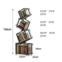 Rotating Bookshelf Organizer – Stylish Storage for Books & Magazines