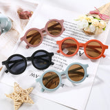 Korea Kids Cute Round Sunglasses for Baby Girls Boys Children Sun Glasses Outdoors UV400 Protection Candy Color De Sol Gafas