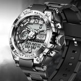 Men Military Watch Digital 50m Waterproof Wristwatch LED Quartz Clock Sport Watch Male Big Watches Men Relogios Masculino - Jack's Clearance