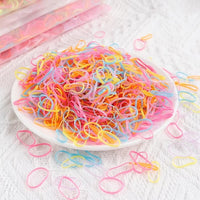 Colorful Disposable Hair Bands - 1000pcs, Elastic Rubber, Kids Ponytail Holder