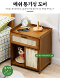 Solid Wood Nightstand – Modern Bedside Drawer Cabinet