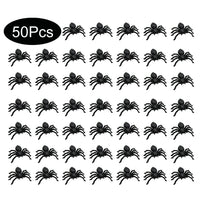 50pcs Luminous Halloween Spiders for Haunted House Decoration