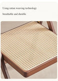 Stackable Wooden Dining Chair – Foldable Woven Seat for Kitchen, Patio & Balcony