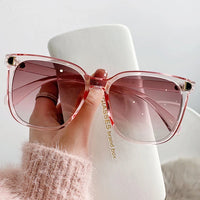 Fashion Oversized Sunglasses Woman Brand Designer Vintage Square Sun Glasses Female Big Frame Gradient Shades Oculos De Sol