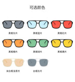 adult style, sunglasses, square Double new beam personalized Korean version, trendy sunglasses, high-end, UV resistant,