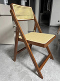 Stackable Wooden Dining Chair – Foldable Woven Seat for Kitchen, Patio & Balcony
