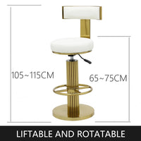 Bar Stools - Counter Height Adjustable Swivel Bar Chair - Modern Stainless Steel - Kitchen Counter Stools - Dining Chairs Set