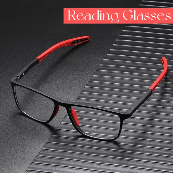 Anti-blue Light Reading Glasses Ultralight TR90 Sport Presbyopia Eyeglasses Women Men Far Sight Optical Eyewear Diopters To +4.0