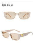 Fashion Rectangle Sunglasses Women Luxury Brand Vintage Small Frame Sun Glasses Ladies Classic Black Square Eyeglasses Oculos