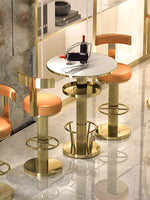 Bar Stools - Counter Height Adjustable Swivel Bar Chair - Modern Stainless Steel - Kitchen Counter Stools - Dining Chairs Set