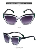 Sexy Cat Eye Sunglasses Women Men Big Frame 2024 Luxury Brand Vintage Fashion Cateye Sun Glasses Ladies Leopard Shades Eyewear