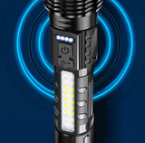 High Power White Laser LED Flashlight Built-in Battery USB Rechargeable Strong Light Tactical Torch Outdoor Camping Hiking Lamp