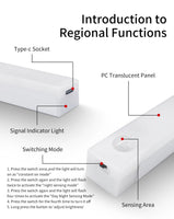 Motion Sensor LED Cabinet Light Rechargeable Induction Night Light Wireless Portable Detector Lamp Kitchen Staircase Backlight