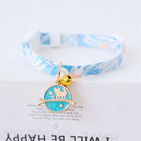 Cat Collars Adjustable Pet Collar For Bell Safety Buckle Planet Jewelry Flower Cute Dog Necklace Pet Products Cat Accessories