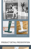 Electric Water Mop Cleaner Machine 360° Rotatable Spin Cleaning Mop Squeeze Wet and Dry Use Hand Push Household Floor Cleaning