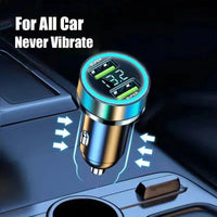 240W Dual USB Fast Car Charger with Digital Display – Quick Charge for iPhone & Samsung