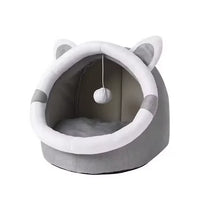 Cat Bed House Kennel Nest Round Pets Sleeping Cave Kitten Beds Pet Basket Cozy Kitten Lounger Cushion Cat House Tent Dog House