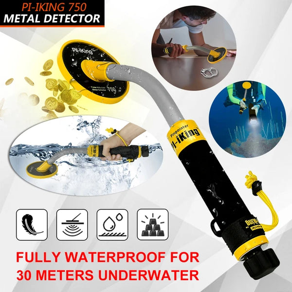 MD-780 Fully Waterproof Underwater Metal Detector for Kids and Adults Mini Handheld Pinpointer Probe Pulse Induction with LED